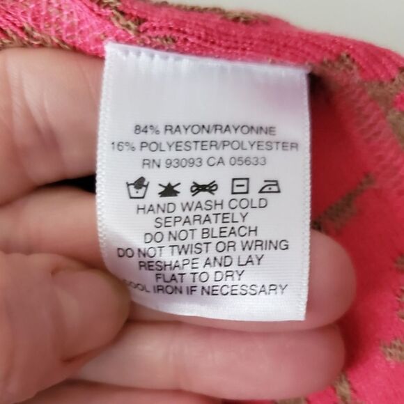 *Nic + Zoe Pink/Khaki Waterfall Cardigan Sz.L - Picture 6 of 6